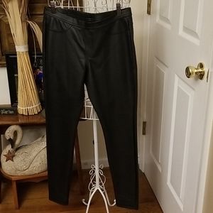 Black HUE leather like leggings